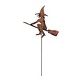Village Wrought Iron Witch-Broom Rusted Stake RGS-26